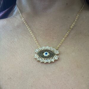 Gold Evil Eye Necklace